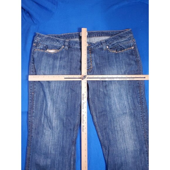 Vintage ANTIK DENIM Men's Jeans Button Fly Blue Jeans Metal studs  Size 42 - Picture 13 of 16